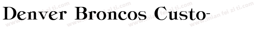Denver Broncos Custo字体转换